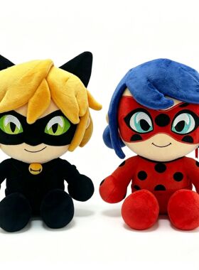 跨境新品Miraculous Ladybug瓢虫少女动漫游戏二创周边毛绒玩偶
