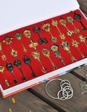 漫域动漫 妖精的尾巴钥匙 22支套装 行会标志项链 动漫周边