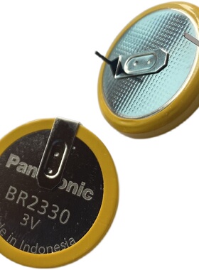 BR2330/HFN松下耐高低温工控BR2330纽扣3V电池带卧式焊脚带脚定制