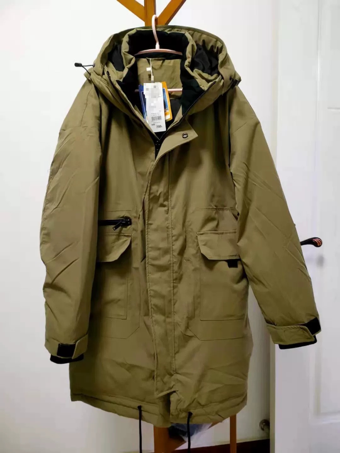 中华美家宽松青年派克羽绒服