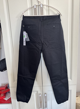 国货美家男裤春秋休闲束脚长裤日常黑色微弹慢跑裤都市百搭男裤子