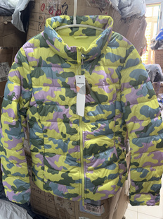 中华美特斯正品女士迷彩棉服科技绒舒适修身保暖立领棉衣外套棉袄