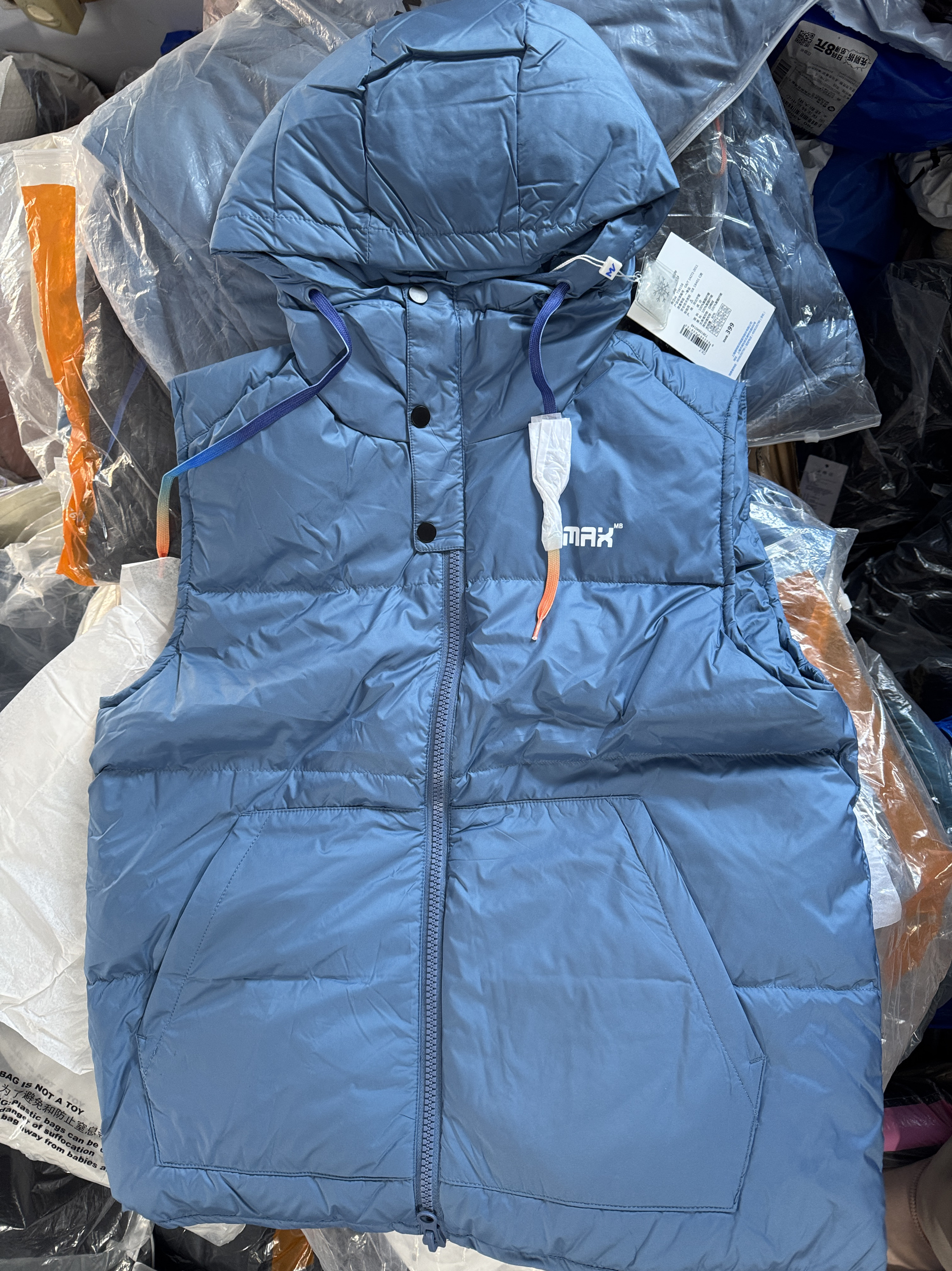 中华美特斯威男羽绒马甲秋冬新款保暖背心坎肩外穿时尚休闲外套