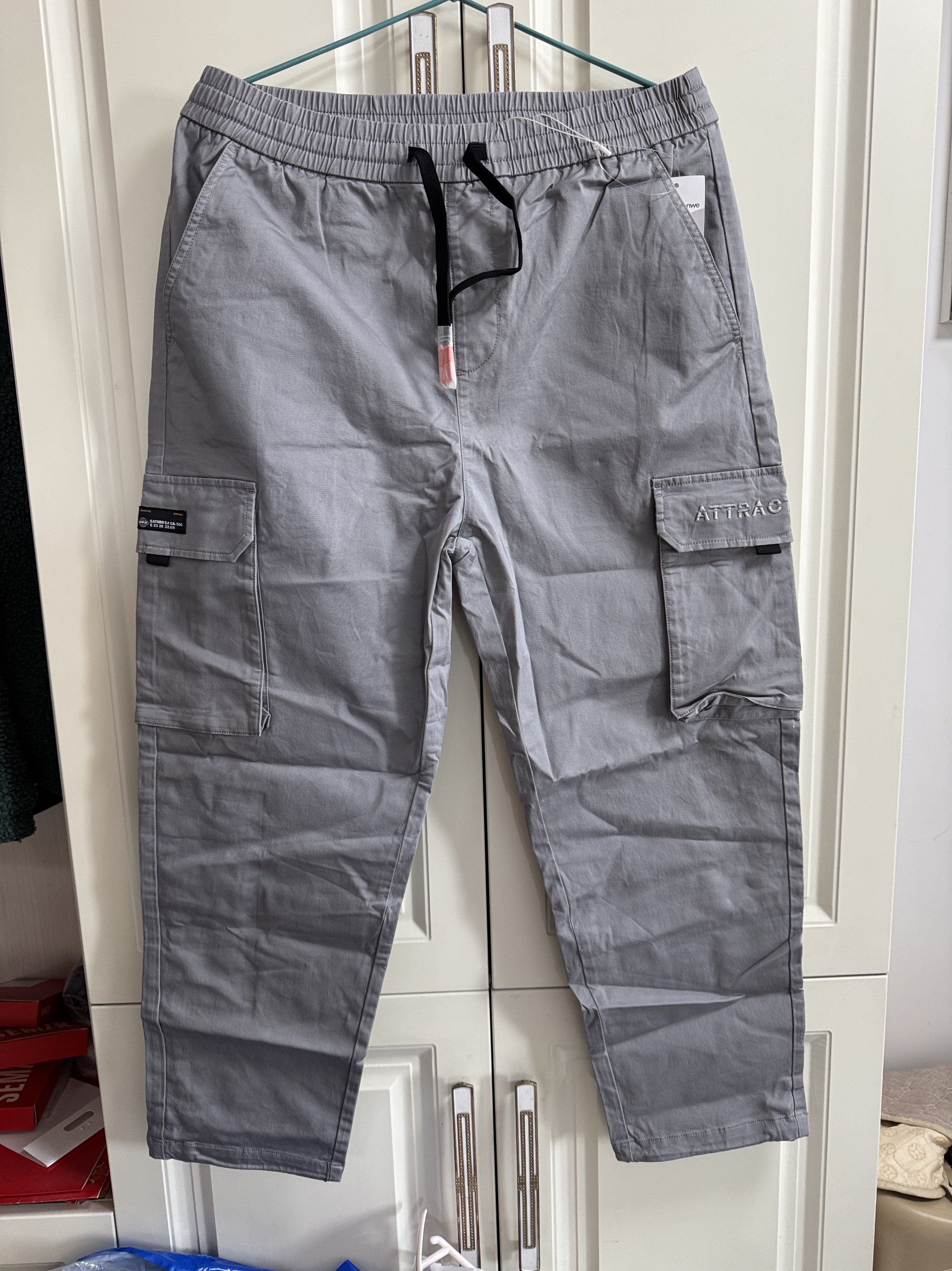 国货美家男裤春秋休闲束脚长裤日常百搭工装裤多袋舒适透气男裤子