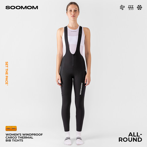 SOOMOM背带骑行长裤防风抓绒储物