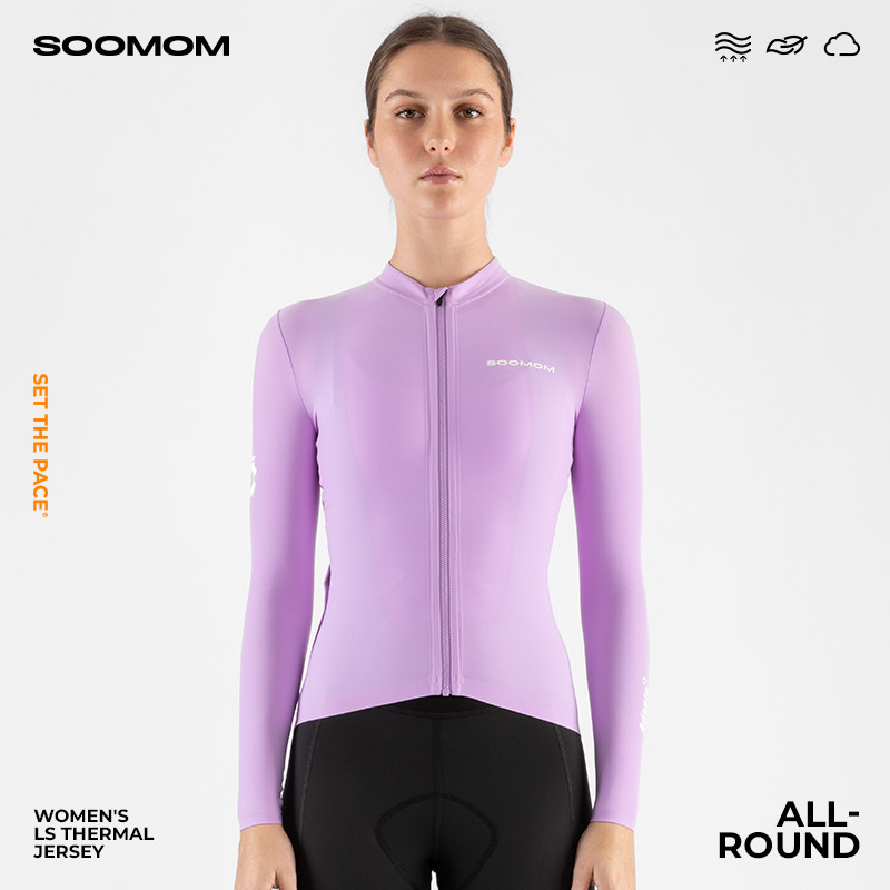 SOOMOM女士薄抓绒骑行长袖