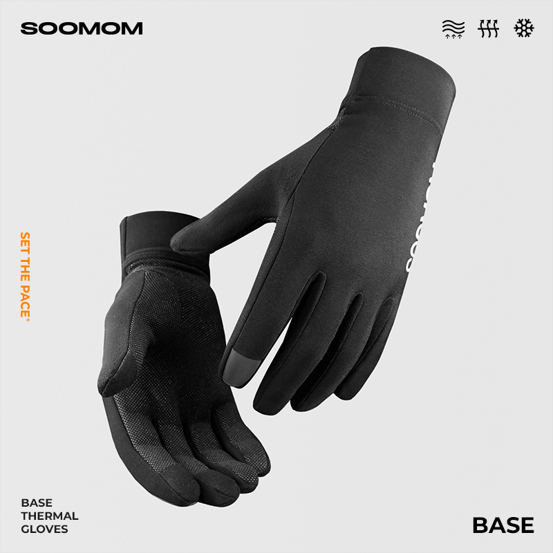 SOOMOM抓绒长指骑行手套