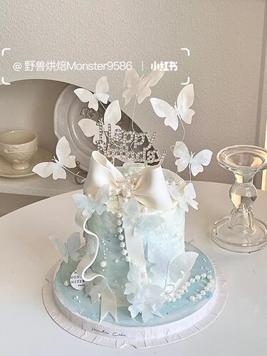 糯米纸带钻HB珍珠链蛋糕插件