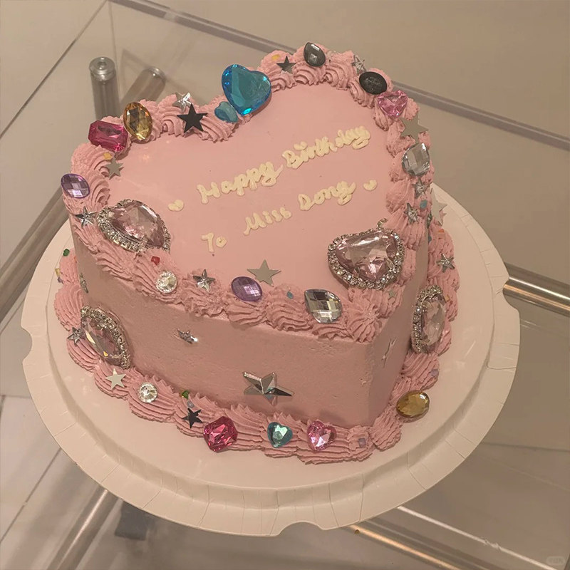 小红书ins钻石星星蛋糕装饰款宝石珠宝硅胶模具生日烘焙装扮插件