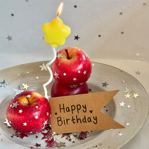 小红书同款拍照道具装饰苹果自制生日蛋糕diy仪式感氛围浪漫插件