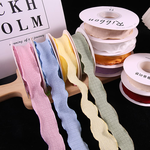 花边褶皱荷叶边花艺蛋糕丝带缎带