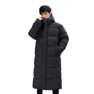 极寒鹅绒羽绒服男中长款加厚整貂胆连帽保暖防寒雪山派克服大衣男
