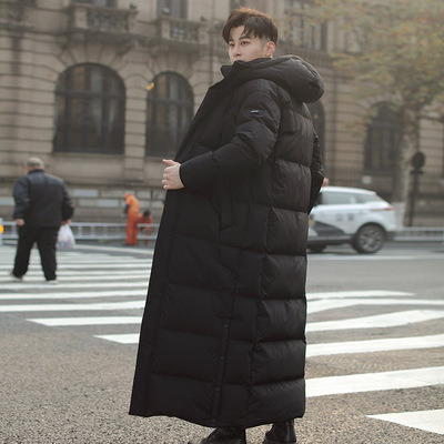 高个子加长加厚进口鹅绒羽绒服2025冬季新款1.5米超长过膝外套男