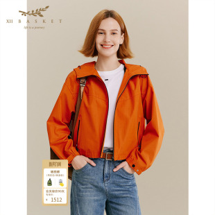 山系户外短外套活力橙色运动连帽秋季 XII BASKET十二篮商场同款