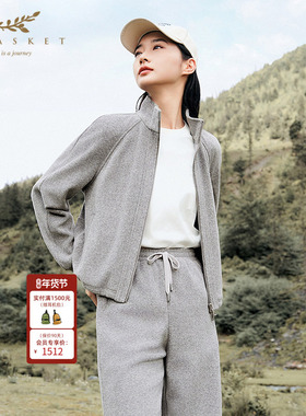 XII BASKET十二篮25冬新款针织绒感立领运动外套时尚休闲百搭女