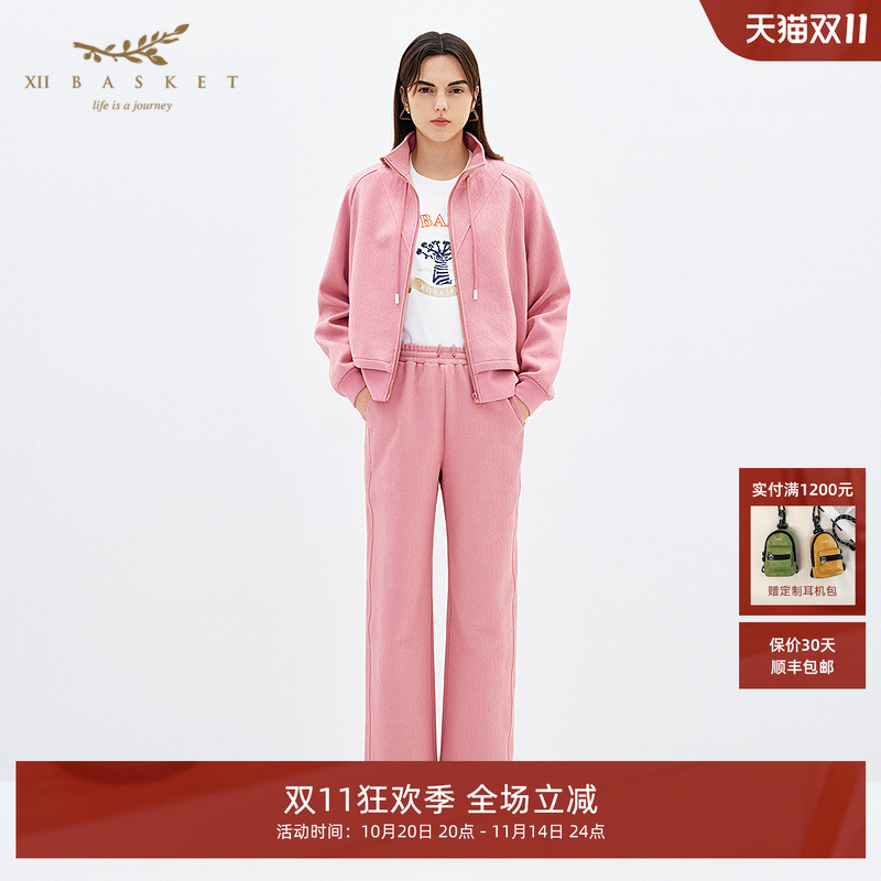 字母提花面料,时尚假两件设计
