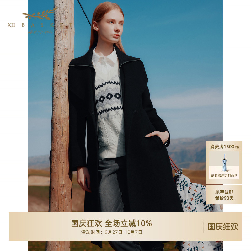 XIIBASKET十二篮羊毛中长大衣