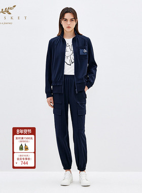 XII BASKET十二篮春款舒适户外宽松休闲运动时尚口袋工装裤束脚裤