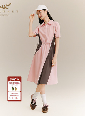 XII BASKET十二篮商场同款25秋新款舒适运动衬衫领舒适运动连衣裙