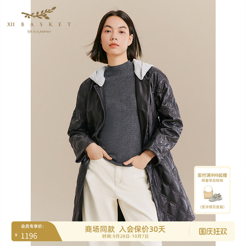 十二篮羊皮棉服桑蚕丝外套女