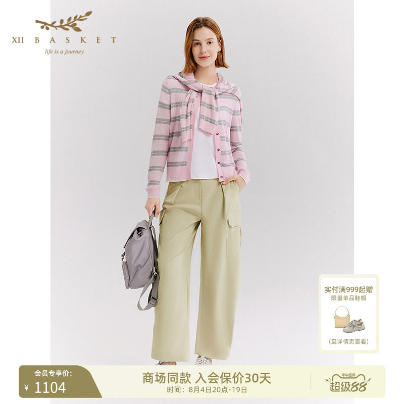 十二篮高腰休闲工装风气球裤