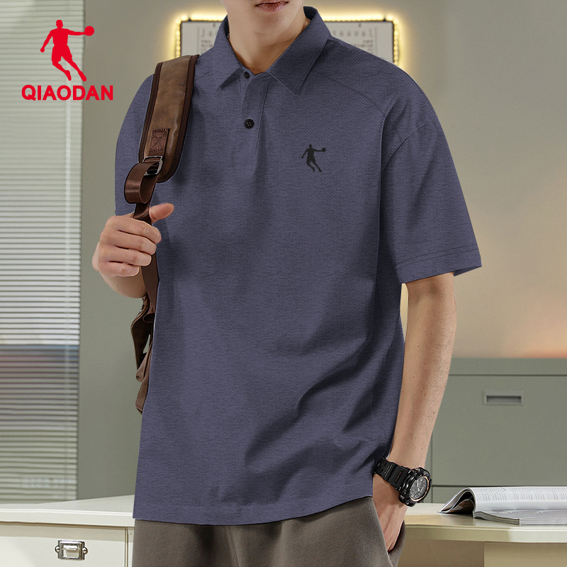 乔丹短袖男polo衫夏季新款灰色轻商务翻领体恤男士半袖正品运动服