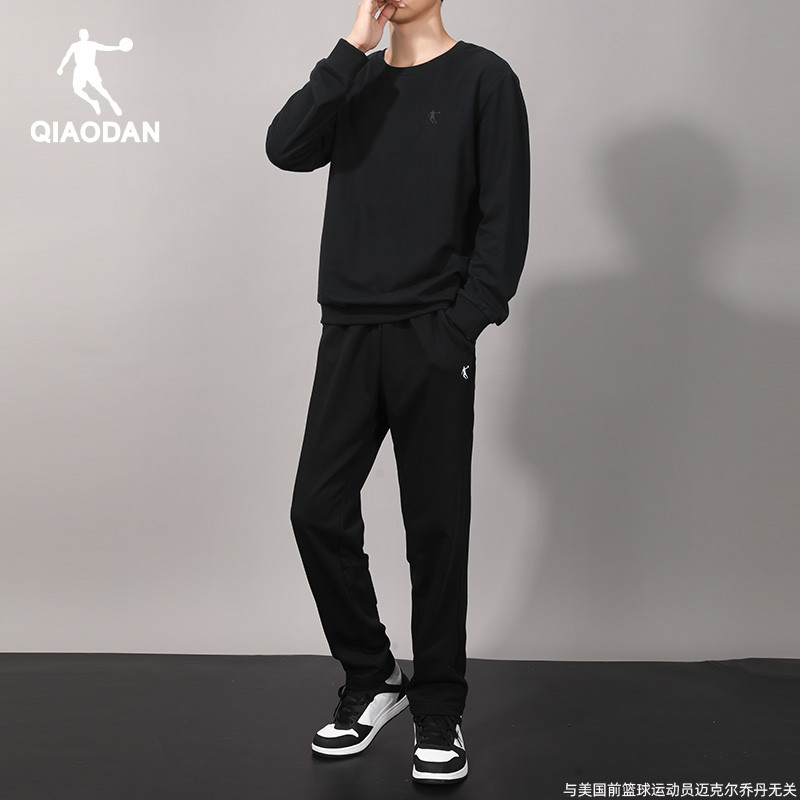 乔丹运动套装男款2025秋季新款圆领宽松卫衣卫裤青少年休闲运动服
