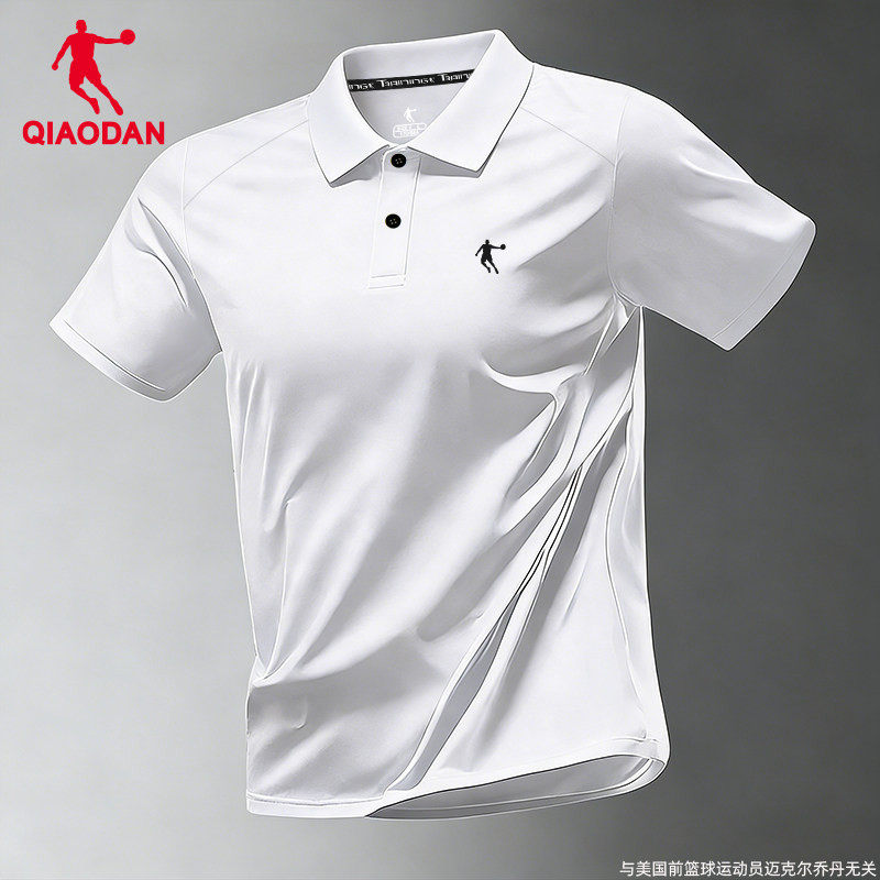 乔丹速干POLO衫短袖男士T恤2026夏季新款透气半袖休闲运动翻领男t