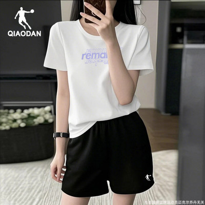 乔丹休闲套装女款短袖短裤两件套