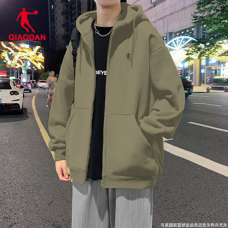 乔丹外套男2026春秋季新款开衫高级感卫衣上衣男士宽松休闲运动服