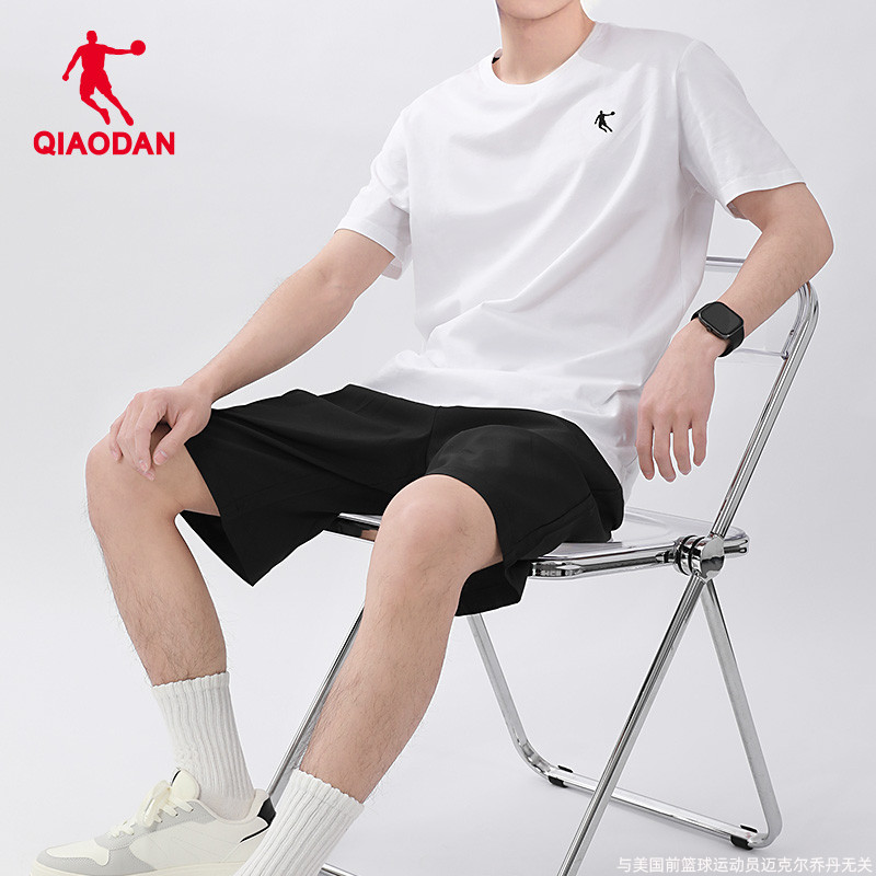 乔丹休闲套装男款2025夏季新款青少年短袖短裤两件套宽松运动服男