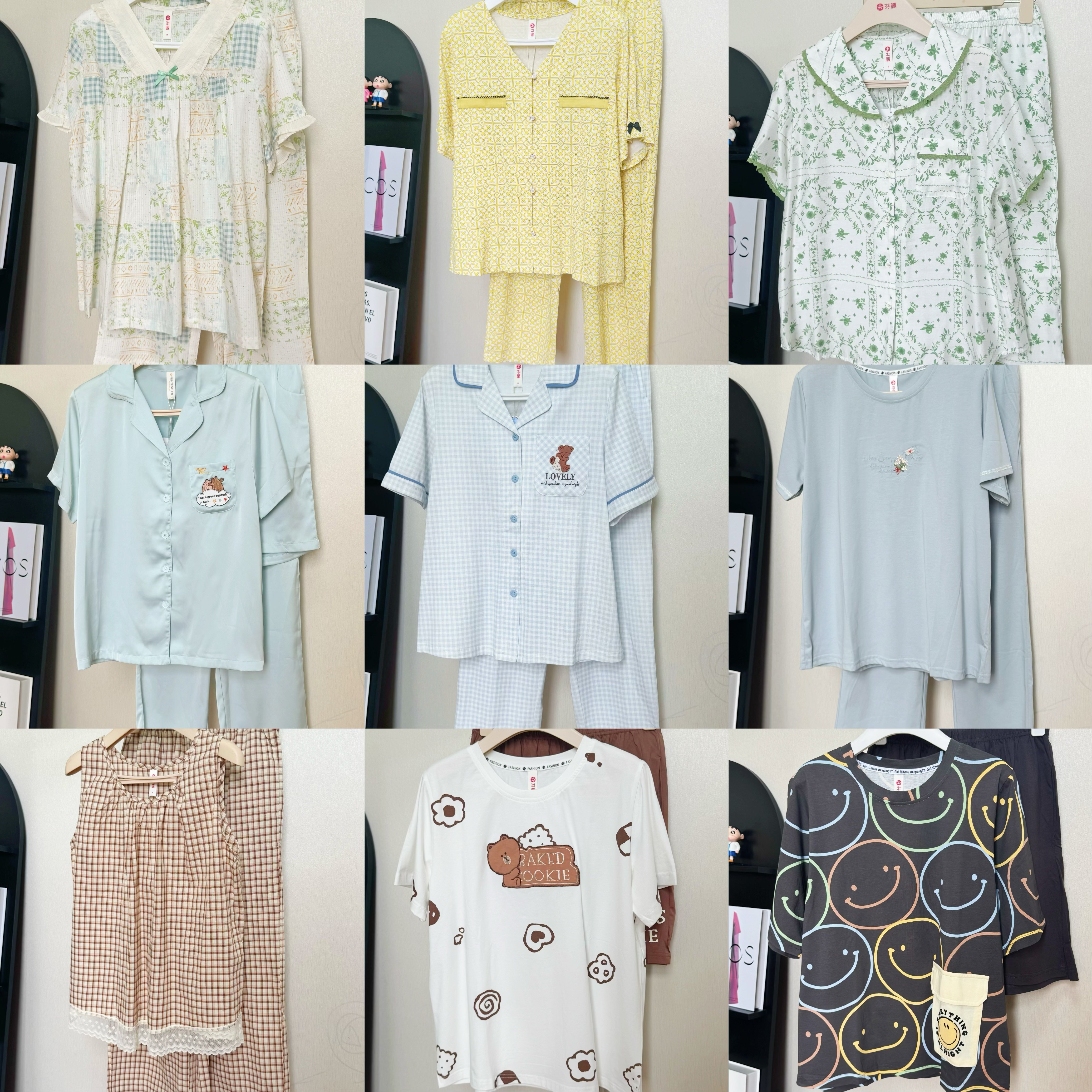 芬腾女夏薄棉家居服套装可外穿
