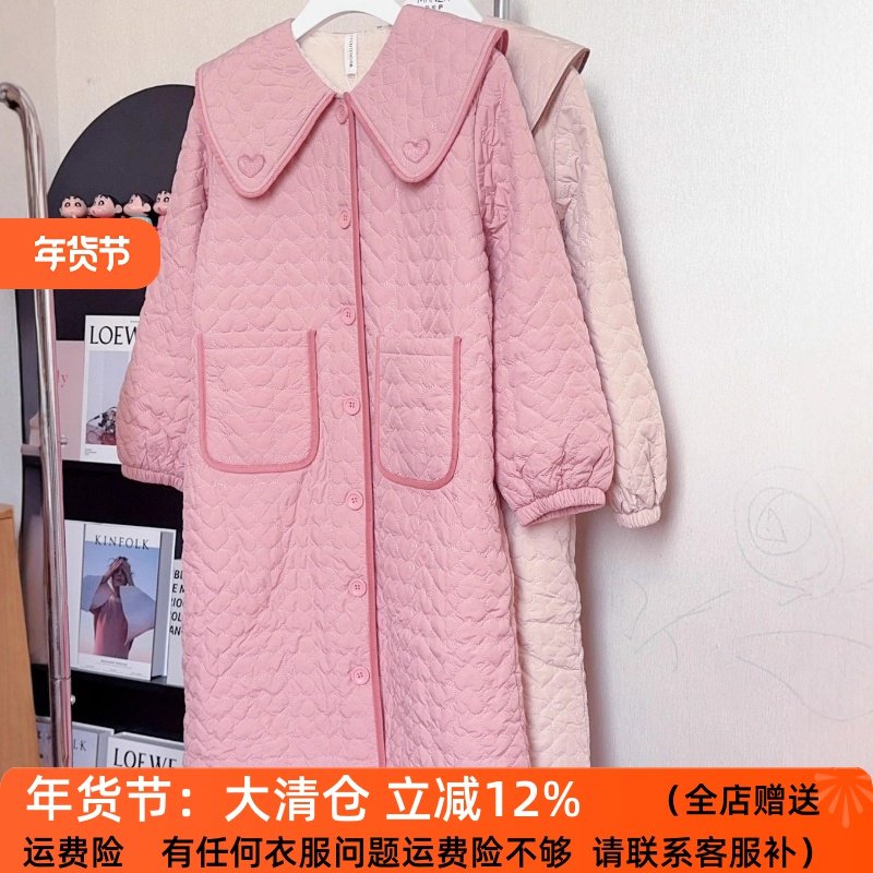 芬腾专柜款薄夹棉加绒睡袍女冬季翻领中长款保暖甜美尼丝纺家居服,女士内衣/男士内衣/家居服,睡袍/浴袍,淘宝优惠券,粉丝福利购,淘宝优惠卷