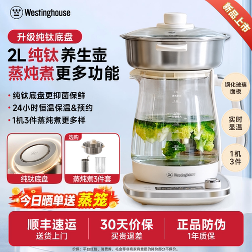 西屋纯钛养生壶多功能炖煮蒸一体