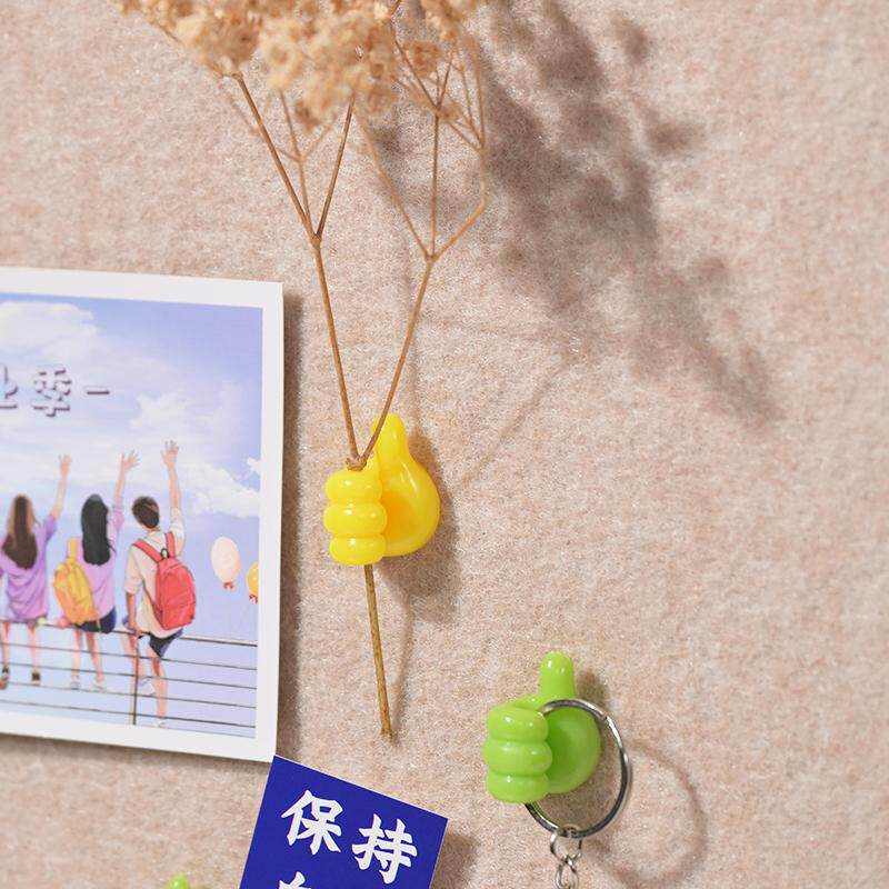 毛毡板照片墙装饰数据线粘钩大拇指挂钩小手手宿舍免打孔充电线硅胶固