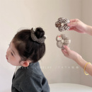 秋冬咖色系碎花甜美花朵小肠发圈儿童宝宝丸子头发绳马尾皮筋发饰