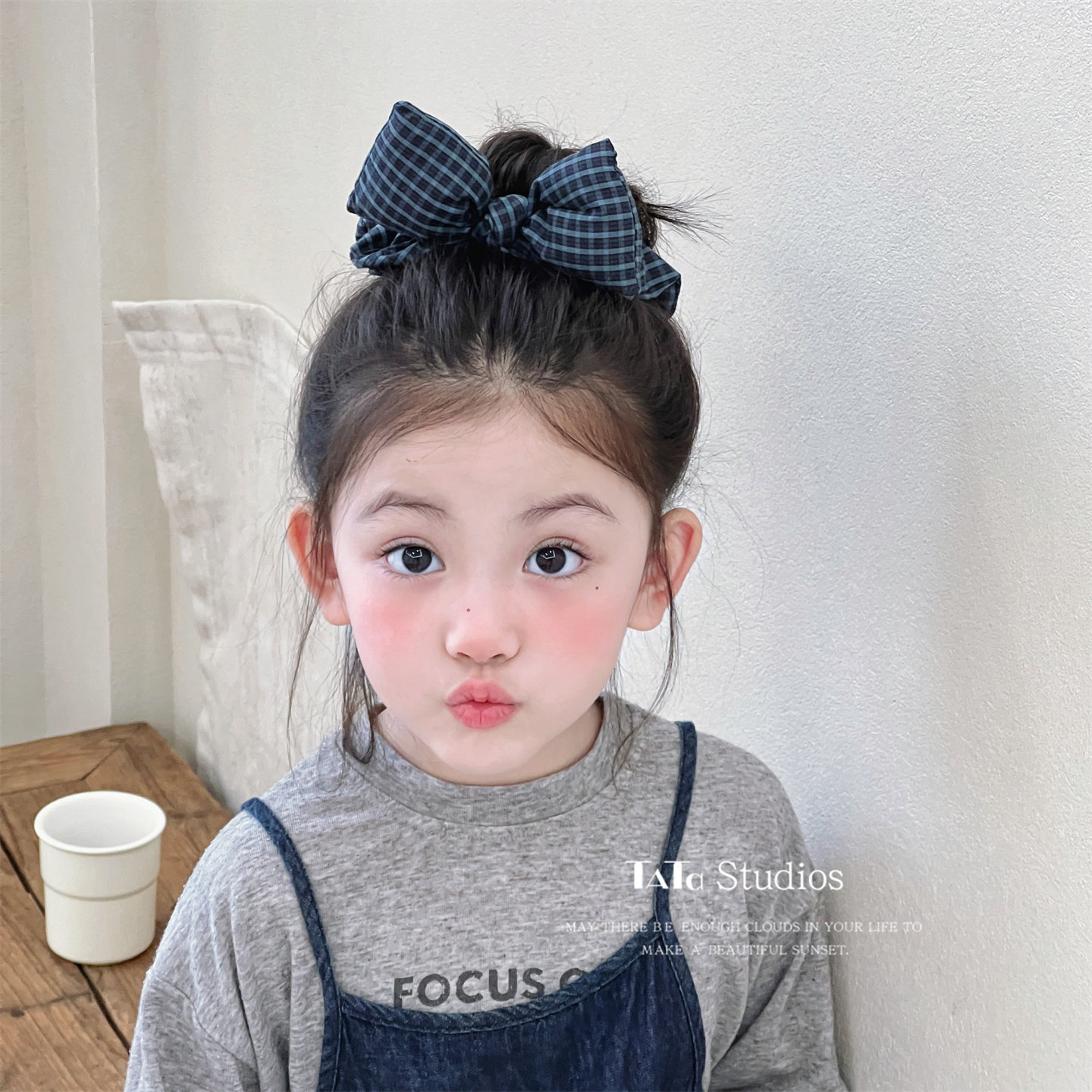 复古甜美海绵泡泡格纹立体蝴蝶结大肠发圈儿童高级感马尾气质头绳,童装/婴儿装/亲子装,发饰,淘宝优惠券,粉丝福利购,淘宝优惠卷