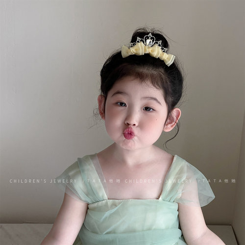 女童皇冠蝴蝶结生日演出头饰王冠