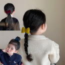 秋冬小女孩高级感丝绒蝴蝶结发圈儿童宝宝扎头发绳高弹力皮筋头绳