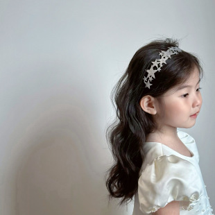 气质细闪星星儿童发箍宝宝头箍头扣韩国高级感女童压发不勒头发卡