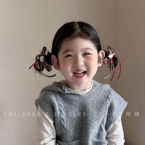 复古可爱小猫蝴蝶结发圈