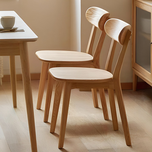实木餐椅2025新款家用原木餐桌椅