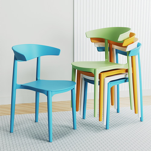 塑料椅子靠背加厚家用可叠放