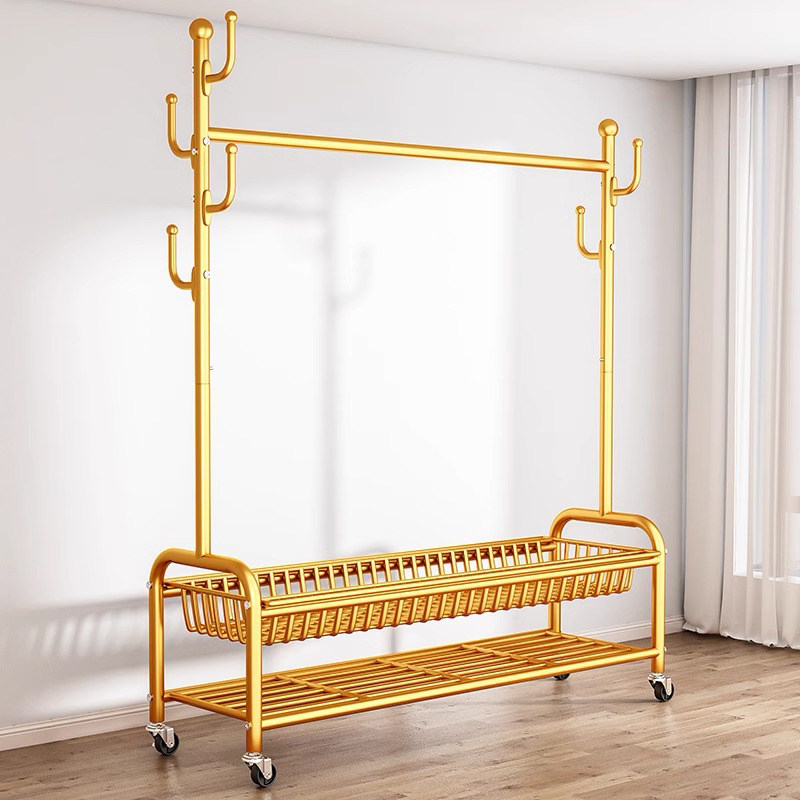 晾衣架落地卧室轻奢衣帽架家用