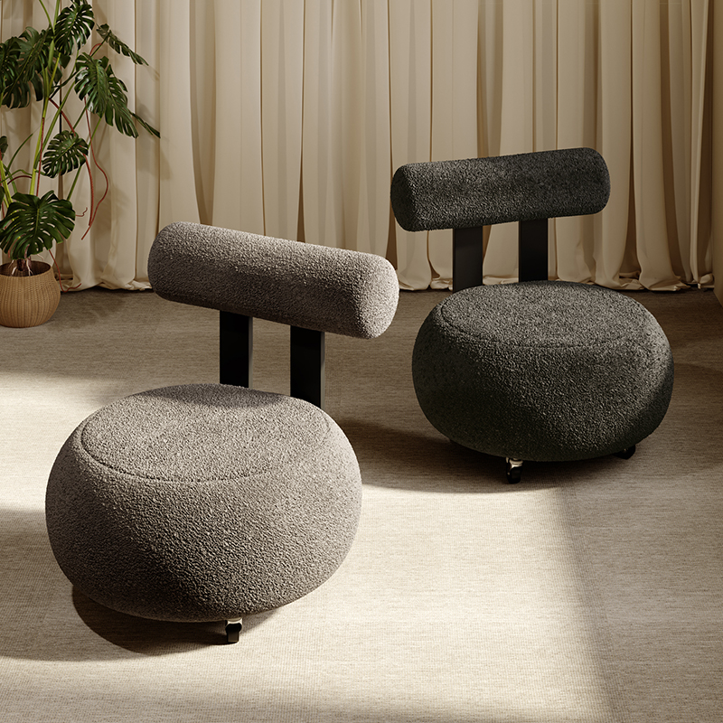 万向轮小凳子家用靠背椅滑轮矮凳