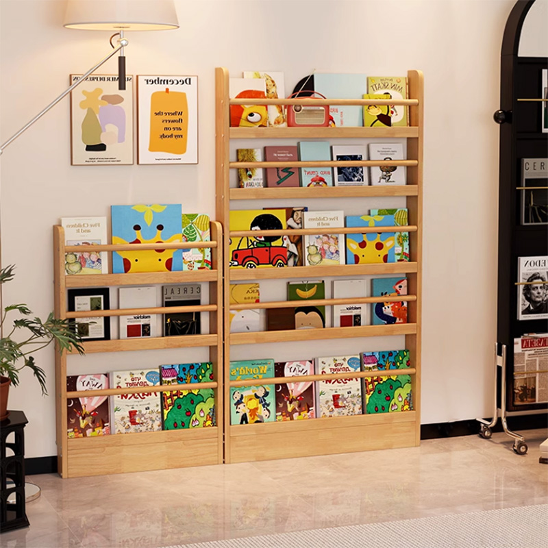 书架落地置物架一体靠墙超薄柜子