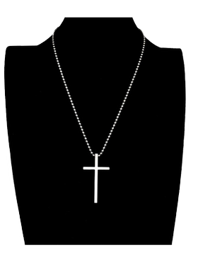 潮男十字架吊坠学生装饰钛钢项链