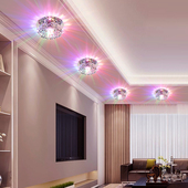 LED嵌入式 天花灯家用筒灯孔灯客厅射灯过道灯走廊灯吊顶水晶小灯