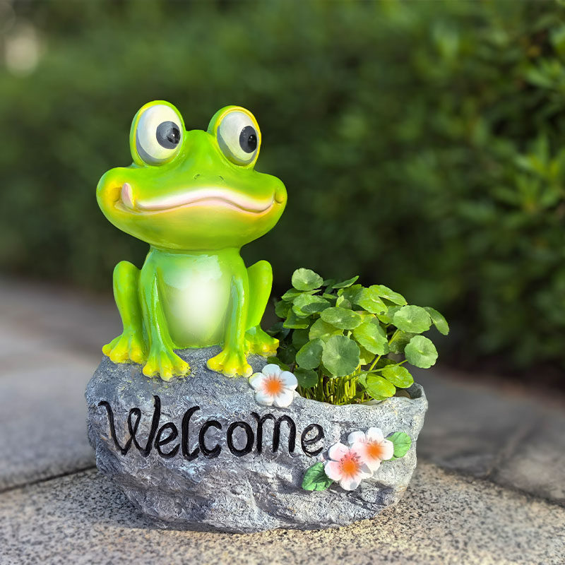 创意可爱青蛙摆件户外花园庭院阳台幼儿园盆栽挂件花盆造景装饰品,家居饰品,户外/庭院摆件,淘宝优惠券,粉丝福利购,淘宝优惠卷