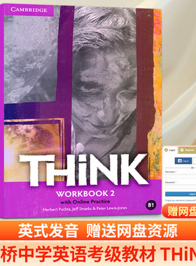 THINK LEVEL 2 WORKBOOK WITH ONLINE PRACTICE THINK 2级练习册 Herbert Puchta,Jeff Stranks,Peter Lewis-Jones 著 原版其它